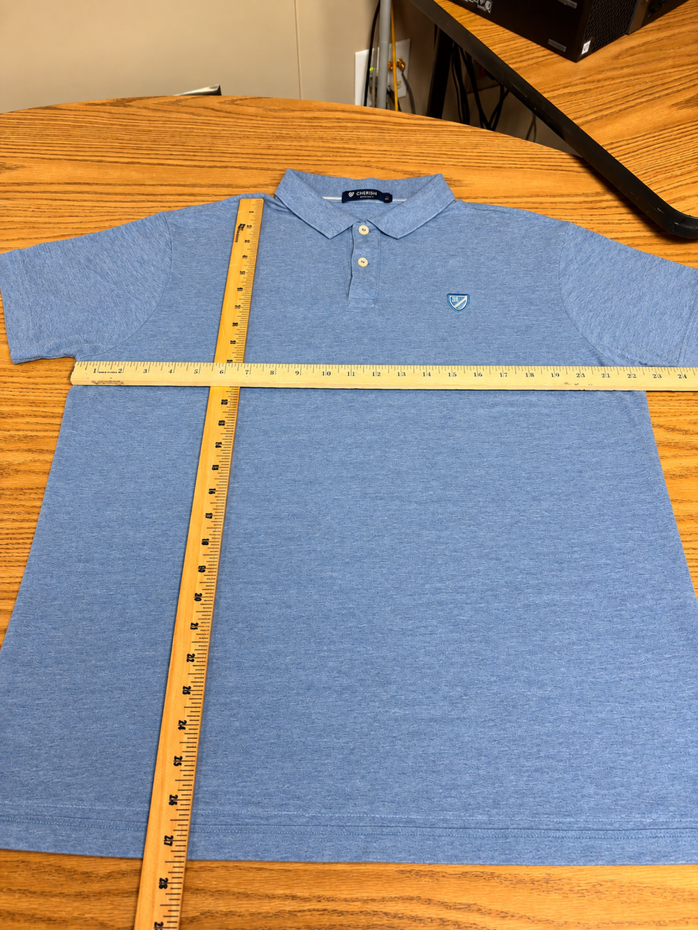 Daniel Cremieux Men’s XL Blue Polo Shirt Short Sleeve Logo Excellent Condition